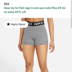 XS NIKE PRO BIKERS